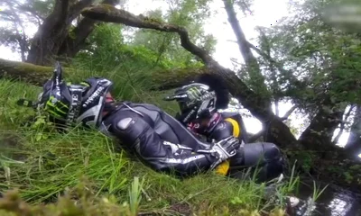 Mud hole dainese biker blowjob cum