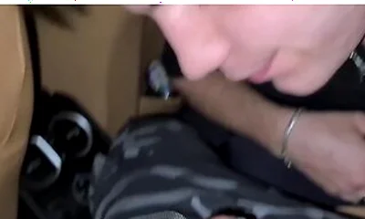 I Got My Dick Sucked In The Car And Shot My Cum All Over His Face