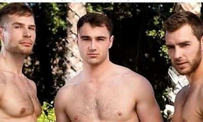 Bubble Butt Bitch Spitroasted By Big Cocked Muscle - Carter Woods, Michael Boston, David Skylar