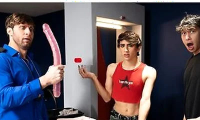 Airport Security Dom King Frees Foxy Alex From His Cock Cage And Licks His Delicious Ass