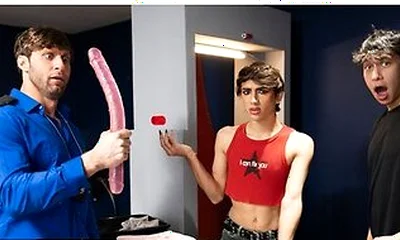 Dom King Frees Foxy Alex From His Cock Cage And Licks His Ass During A Steamy Security Check