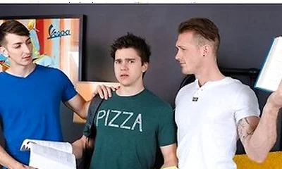 Calculus Can Wait - Three College Studs Dive Deep Into Each Others Tight Holes