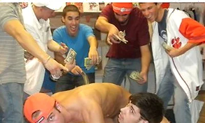 Frat Initiation Gets Wild As College Twinks Drop To Their Knees For A Big Cock
