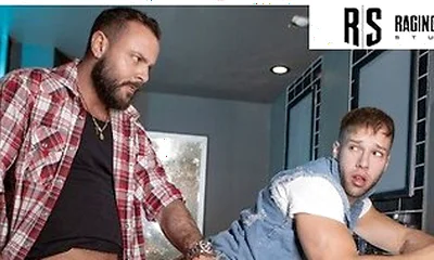 Dtf Arno Antino Takes Sir Peters Monster Meat For A Bareback Spin In A Seedy Restroom