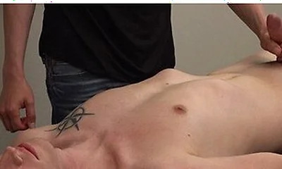 Colin Tanners Big Cock Stroked In Gay Oil Massage