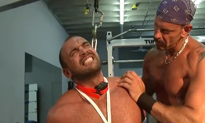 Colin Steele And Jessie Balboa In Gym Training Agony