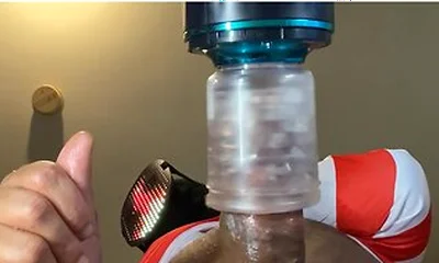 Automasturbator Milks Out A Moaning Cumshot From Masked Man