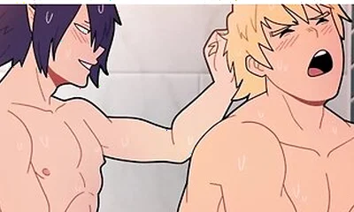 Car Toon - Tamaki Vs Mirio In The Gym Shower, Gay Porn Version Of The Anime My Hero Academia