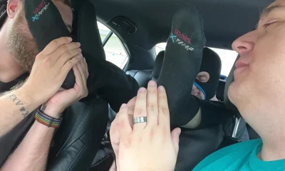 Petting And Adoring Jays Feet As Payment For His Ride