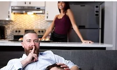 Maverick Sun Gets Horny While His Girlfriend Cooks And Sneaks A Quickie With Stepdaddy Cakes
