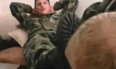Master german soldier boys boots licking