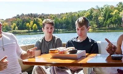 Stepdads Jax Thirio & Dalton Riley Take Turns Pounding Their Twink Stepsons On A Boat