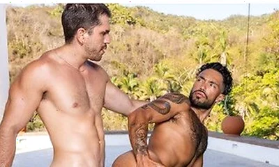 Muscle Twunk Ed Torres Rimmed & Fucked Bareback By Hugs Massive Uncut Dick!