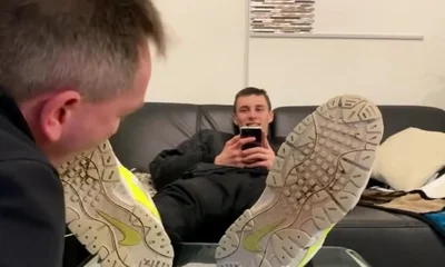 German smoking master sneaker licking