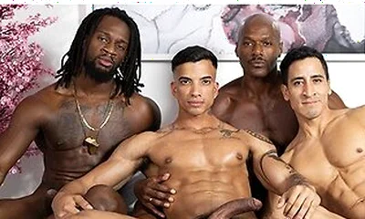 Rhyheim Shabazz - Four Smoking Hot Hunks Turn Up The Heat In A Wild And Playful Gay Foursome