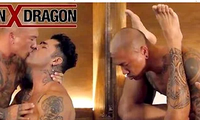 Damian Dragon - Akua Kemono Sucks Thick Top Cock Before Rough Doggystyle Pounding